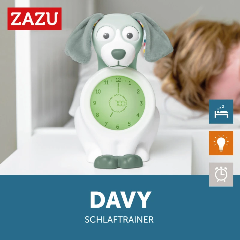 ZAZU DAVY Der Hund In Grün Schlaftrainer Mit Uhr Und Nachtlicht 2 ZAZU DAVY Der Hund In Grün Schlaftrainer Mit Uhr Und Nachtlicht – Bild 2
