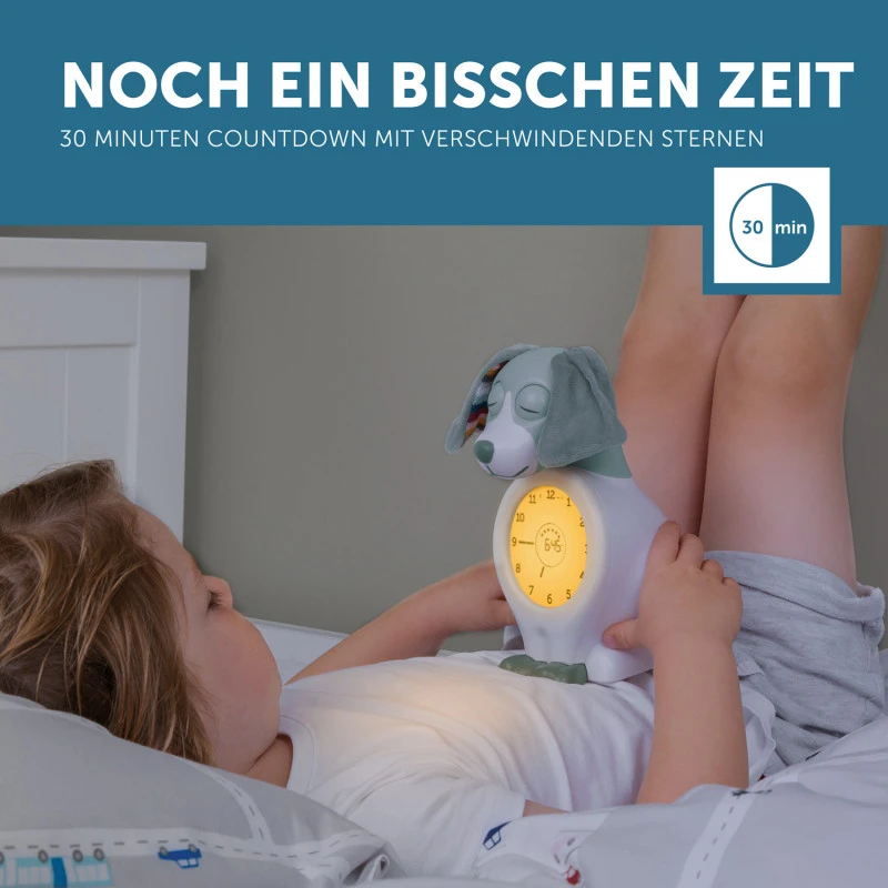 ZAZU DAVY Der Hund In Grün Schlaftrainer Mit Uhr Und Nachtlicht 5 ZAZU DAVY Der Hund In Grün Schlaftrainer Mit Uhr Und Nachtlicht – Bild 5