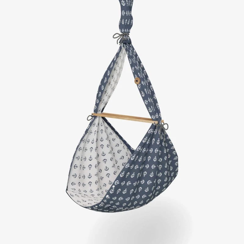 Premium Federwiege Anker In Nachtblau 3 Premium Federwiege Anker In Nachtblau – Bild 3