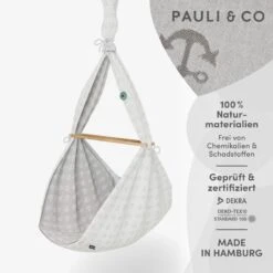 Premium Federwiege Anker In Hellgrau