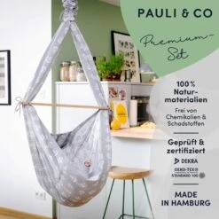 Premium Shooting Set Anker Grau, Bio-Schurwolle, Eiche Geölt + Türklammer Matt Weiß