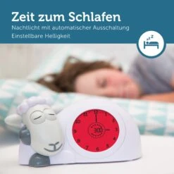 ZAZU Schlaftrainer Uhr Nachtlicht SAM In Grau -Kinderwelt Angebote Store schlaftrainer uhr nachtlicht sam in grau 20 2