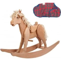 Set Schaukelpferd Jolly Popcorn Mit Sattel,Halfter U. Decke