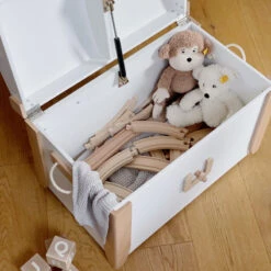 Spielzeugtruhe Aus Holz In Weiß Und Natur -Kinderwelt Angebote Store spielzeugtruhe aus holz in weiss und natur 5