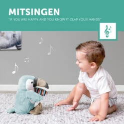 ZAZU TIMO Der Tukan - Klatschendes Kuscheltier Mit Gesang -Kinderwelt Angebote Store timo der tukan klatschendes kuscheltier mit gesang 3